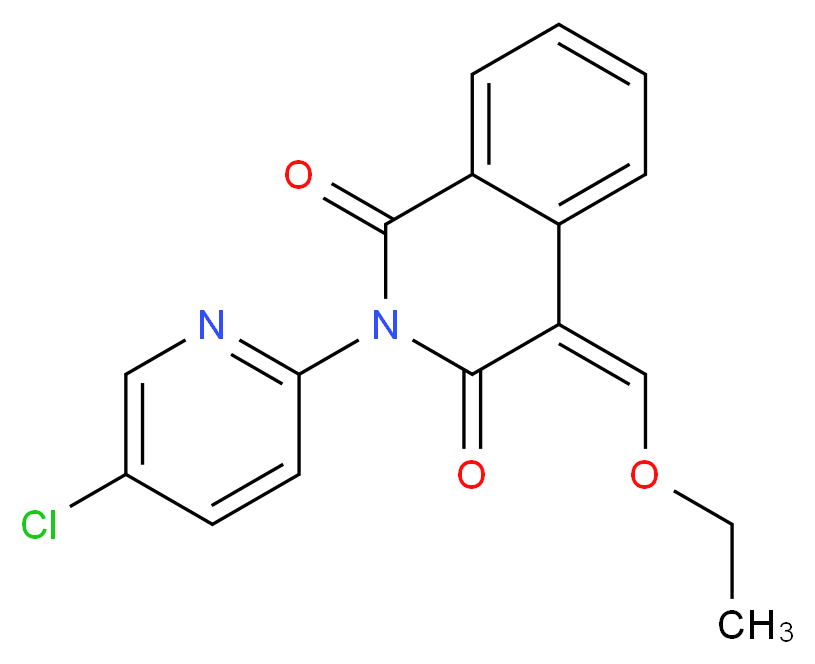 2-(5-Chloro-pyridin-2-yl)-4-ethoxymethylene-4H-isoquinoline-1,3-dione_Molecular_structure_CAS_)