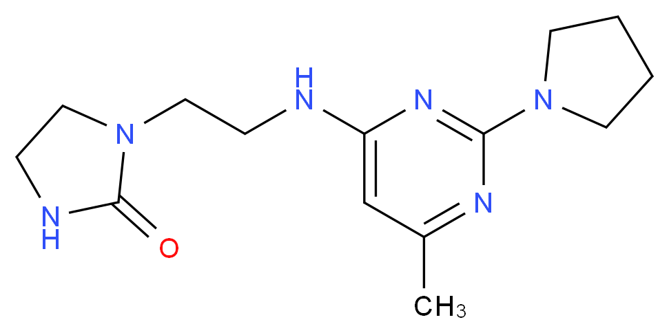1-(2-{[6-methyl-2-(1-pyrrolidinyl)-4-pyrimidinyl]amino}ethyl)-2-imidazolidinone_Molecular_structure_CAS_)