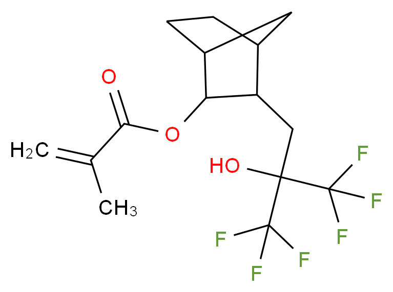 2-[(1′,1′,1′-Trifluoro-2′-(trifluoromethyl)-2′-hydroxy)propyl]-3-norbornyl methacrylate_Molecular_structure_CAS_824411-04-3)