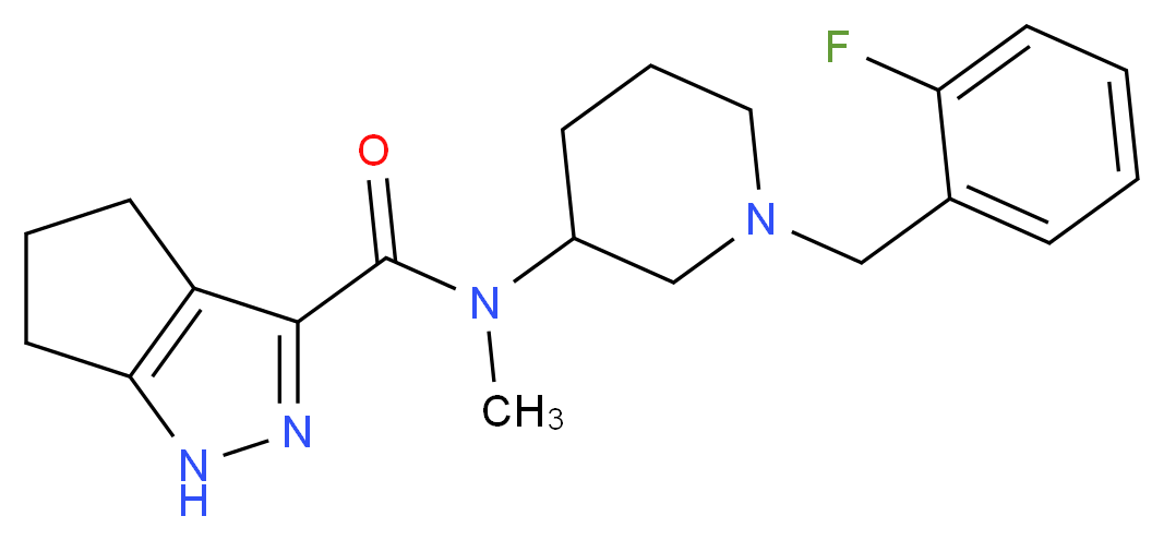 N-[1-(2-fluorobenzyl)-3-piperidinyl]-N-methyl-1,4,5,6-tetrahydrocyclopenta[c]pyrazole-3-carboxamide_Molecular_structure_CAS_)
