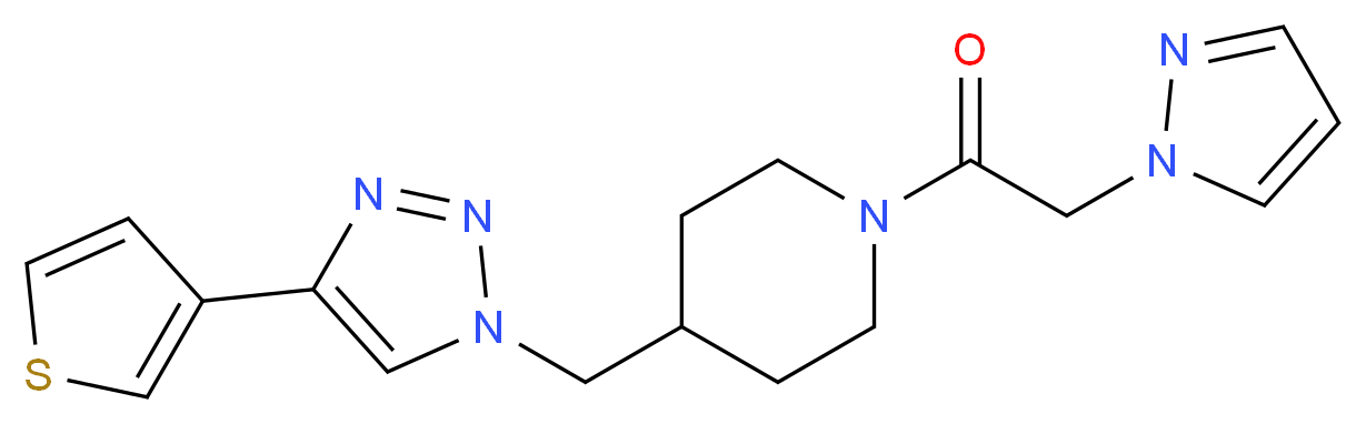 1-(1H-pyrazol-1-ylacetyl)-4-{[4-(3-thienyl)-1H-1,2,3-triazol-1-yl]methyl}piperidine_Molecular_structure_CAS_)