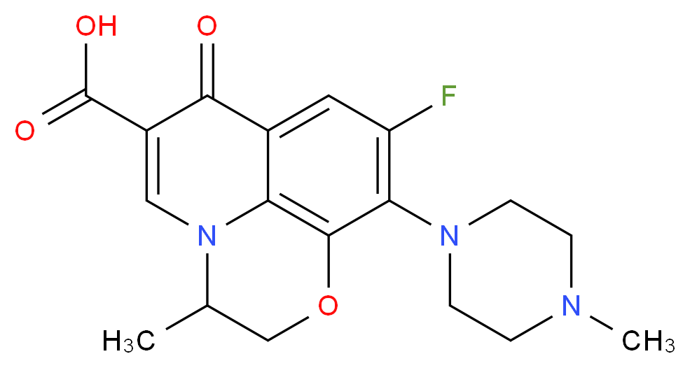 9-fluoro-3-methyl-10-(4-methylpiperazin-1-yl)-7-oxo-3,7-dihydro-2H-[1,4]oxazino[2,3,4-ij]quinoline-6-carboxylic acid_Molecular_structure_CAS_)
