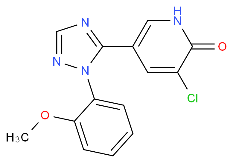 3-chloro-5-[1-(2-methoxyphenyl)-1H-1,2,4-triazol-5-yl]pyridin-2(1H)-one_Molecular_structure_CAS_)