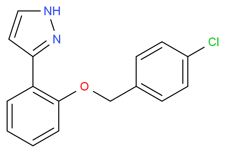 3-{2-[(4-Chlorobenzyl)oxy]phenyl}-1H-pyrazole_Molecular_structure_CAS_)