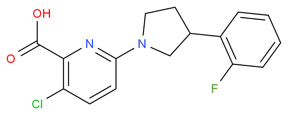 3-chloro-6-[3-(2-fluorophenyl)-1-pyrrolidinyl]-2-pyridinecarboxylic acid_Molecular_structure_CAS_)