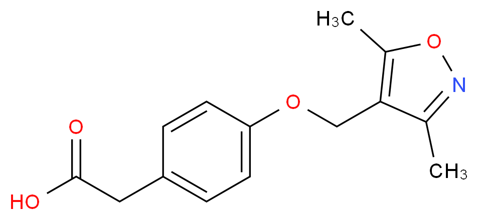 {4-[(3,5-dimethylisoxazol-4-yl)methoxy]phenyl}acetic acid_Molecular_structure_CAS_)