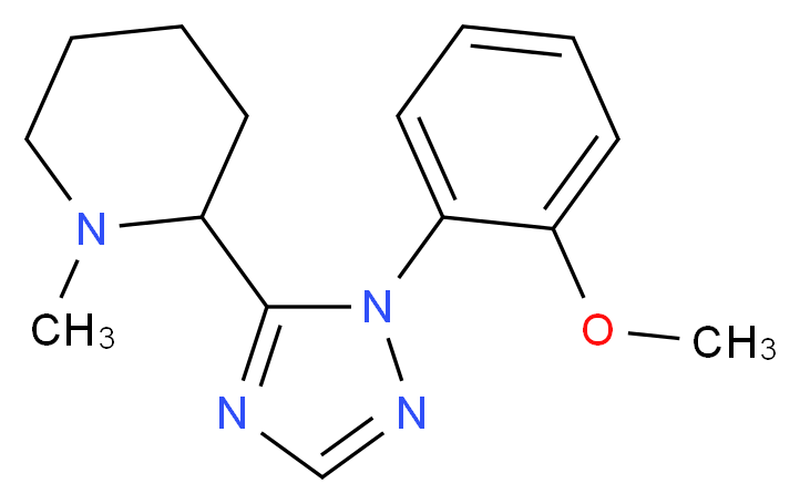 2-[1-(2-methoxyphenyl)-1H-1,2,4-triazol-5-yl]-1-methylpiperidine_Molecular_structure_CAS_)