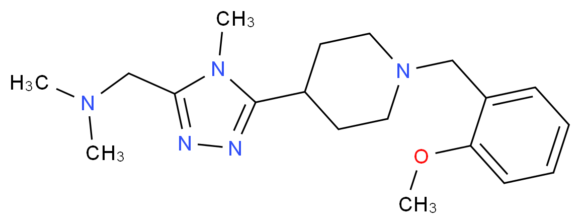 ({5-[1-(2-methoxybenzyl)piperidin-4-yl]-4-methyl-4H-1,2,4-triazol-3-yl}methyl)dimethylamine_Molecular_structure_CAS_)
