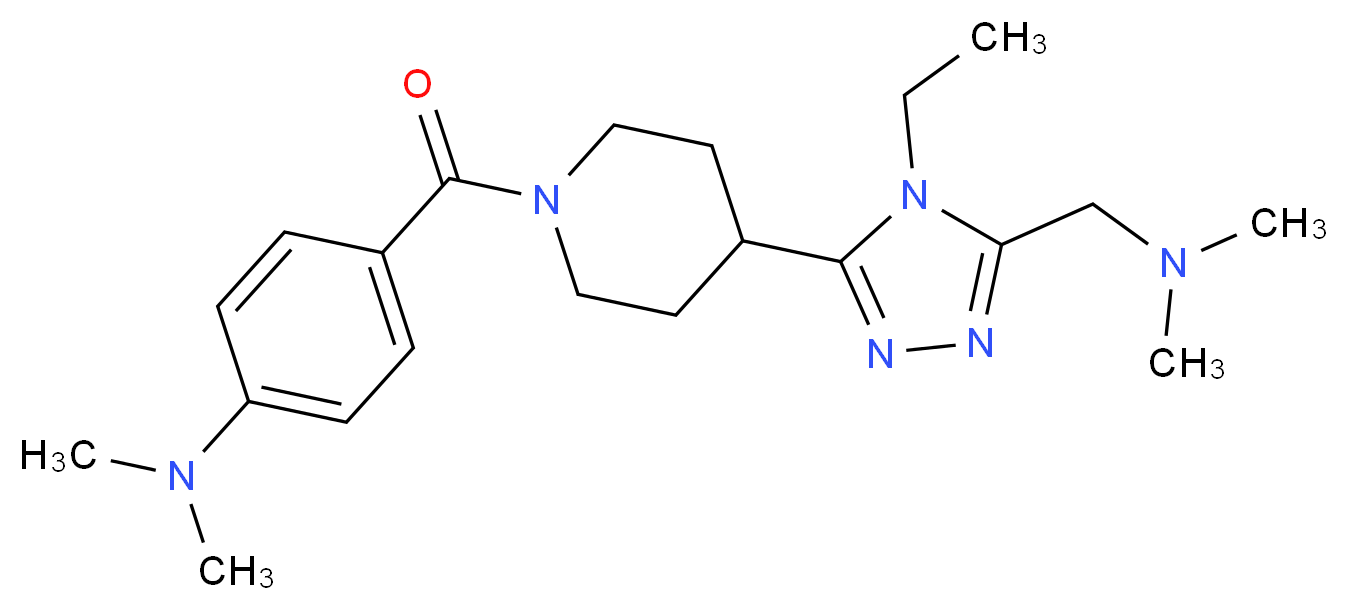 4-[(4-{5-[(dimethylamino)methyl]-4-ethyl-4H-1,2,4-triazol-3-yl}piperidin-1-yl)carbonyl]-N,N-dimethylaniline_Molecular_structure_CAS_)