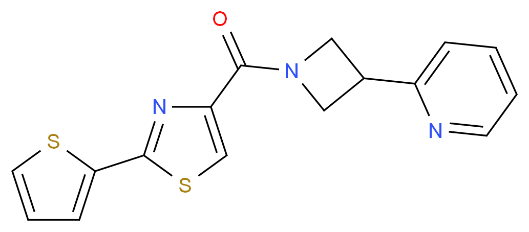 2-(1-{[2-(2-thienyl)-1,3-thiazol-4-yl]carbonyl}-3-azetidinyl)pyridine_Molecular_structure_CAS_)