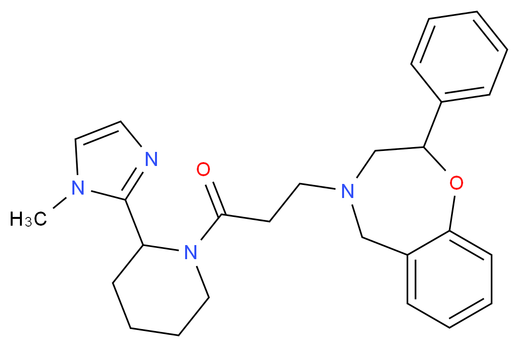4-{3-[2-(1-methyl-1H-imidazol-2-yl)-1-piperidinyl]-3-oxopropyl}-2-phenyl-2,3,4,5-tetrahydro-1,4-benzoxazepine_Molecular_structure_CAS_)