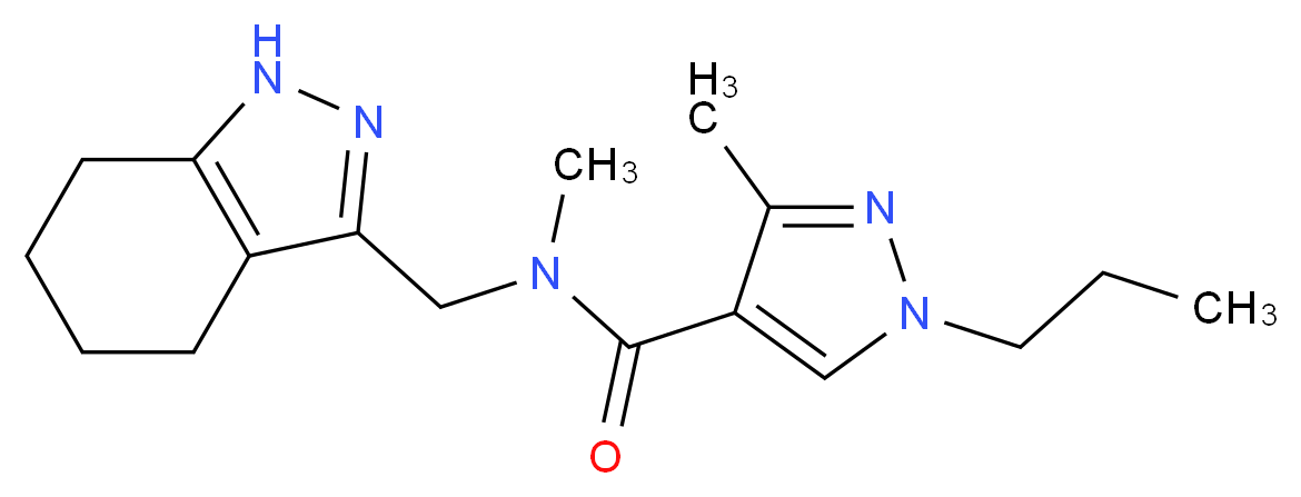 N,3-dimethyl-1-propyl-N-(4,5,6,7-tetrahydro-1H-indazol-3-ylmethyl)-1H-pyrazole-4-carboxamide_Molecular_structure_CAS_)