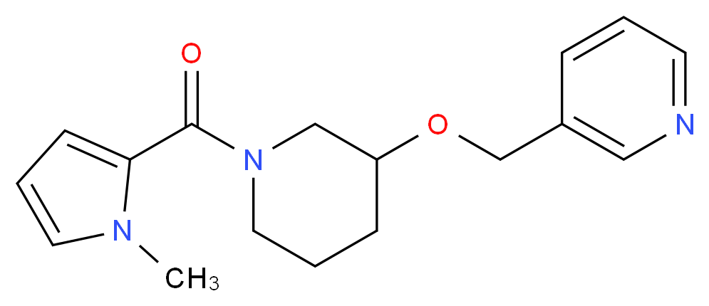 3-[({1-[(1-methyl-1H-pyrrol-2-yl)carbonyl]-3-piperidinyl}oxy)methyl]pyridine_Molecular_structure_CAS_)