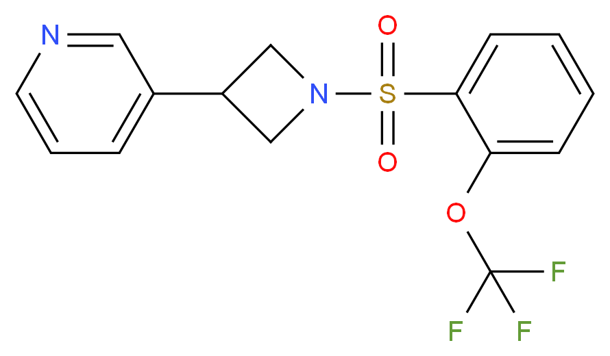 3-(1-{[2-(trifluoromethoxy)phenyl]sulfonyl}-3-azetidinyl)pyridine_Molecular_structure_CAS_)