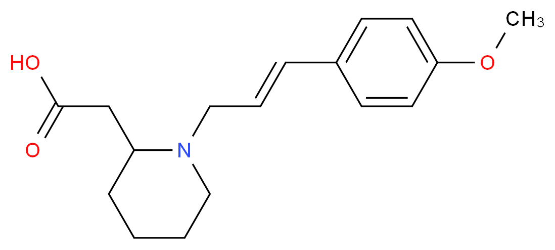 {1-[(2E)-3-(4-methoxyphenyl)prop-2-en-1-yl]piperidin-2-yl}acetic acid_Molecular_structure_CAS_)