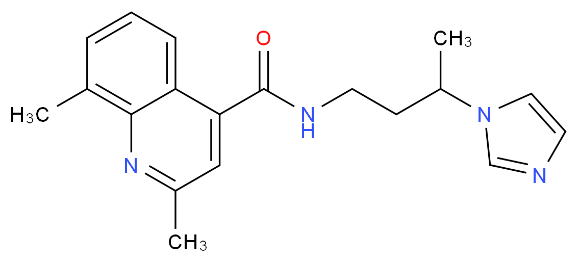 N-[3-(1H-imidazol-1-yl)butyl]-2,8-dimethyl-4-quinolinecarboxamide_Molecular_structure_CAS_)