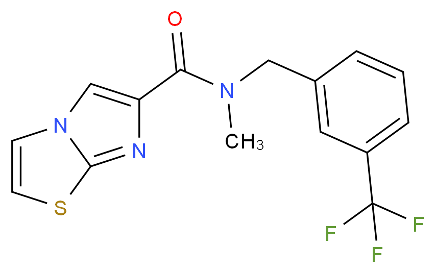 N-methyl-N-[3-(trifluoromethyl)benzyl]imidazo[2,1-b][1,3]thiazole-6-carboxamide_Molecular_structure_CAS_)