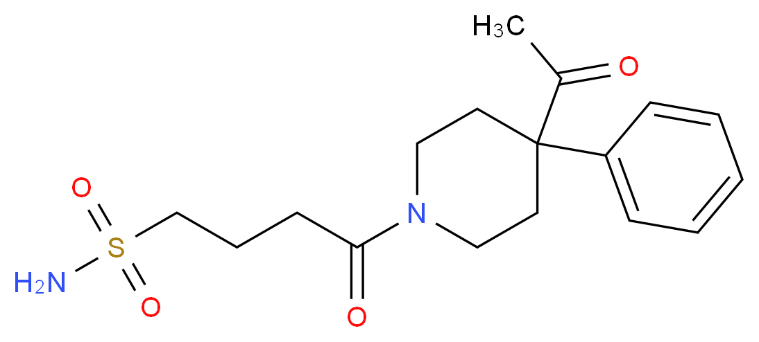 4-(4-acetyl-4-phenyl-1-piperidinyl)-4-oxo-1-butanesulfonamide_Molecular_structure_CAS_)