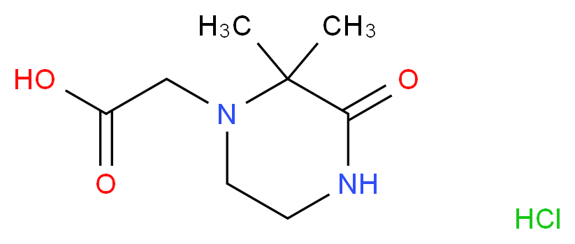 2-(2,2-dimethyl-3-oxopiperazin-1-yl)acetic acid hydrochloride_Molecular_structure_CAS_)