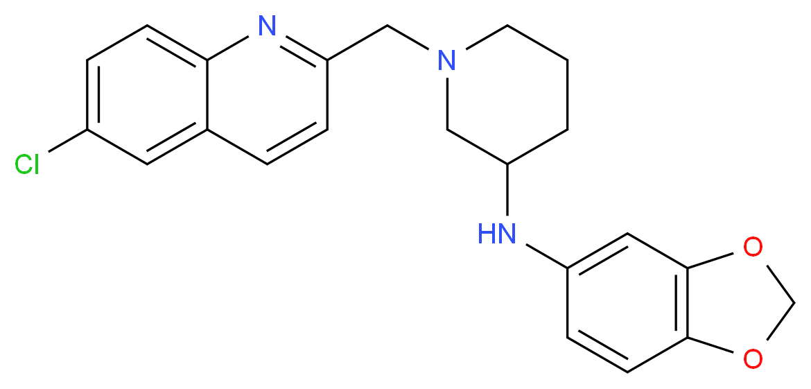 N-1,3-benzodioxol-5-yl-1-[(6-chloro-2-quinolinyl)methyl]-3-piperidinamine_Molecular_structure_CAS_)