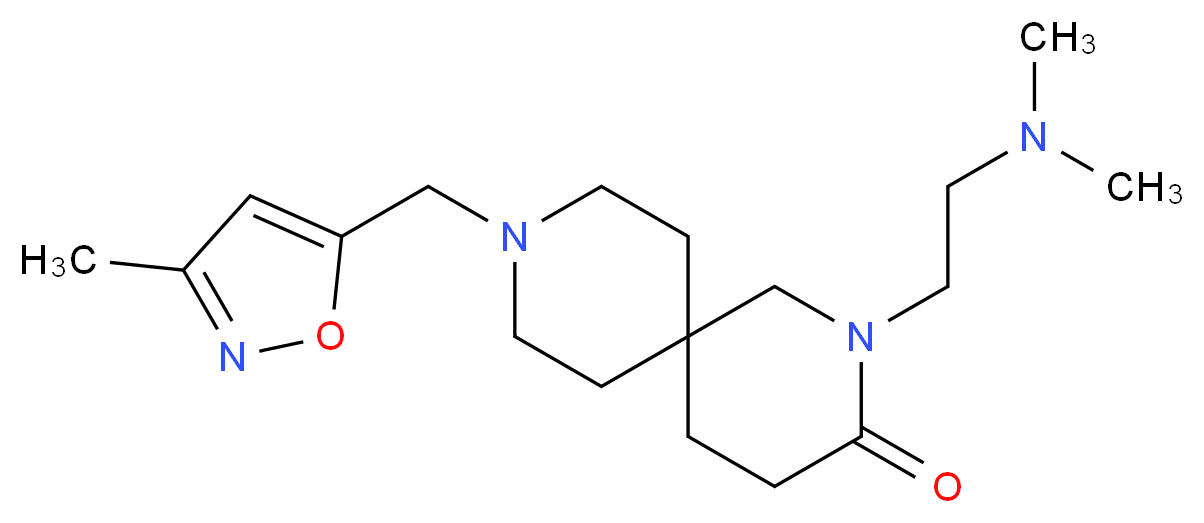 2-[2-(dimethylamino)ethyl]-9-[(3-methylisoxazol-5-yl)methyl]-2,9-diazaspiro[5.5]undecan-3-one_Molecular_structure_CAS_)