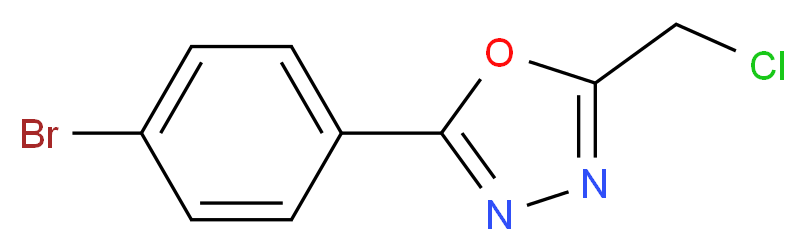 2-(4-Bromo-phenyl)-5-chloromethyl-[1,3,4]oxadiazole_Molecular_structure_CAS_)