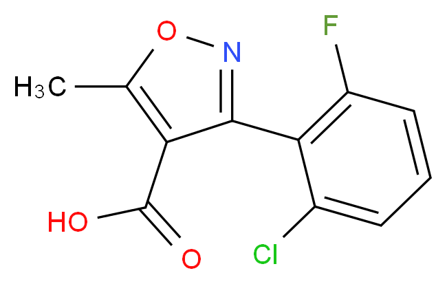 3-(2-Chloro-6-fluorophenyl)-5-methylisoxazole-4-carboxylic acid 97%_Molecular_structure_CAS_3919-74-2)