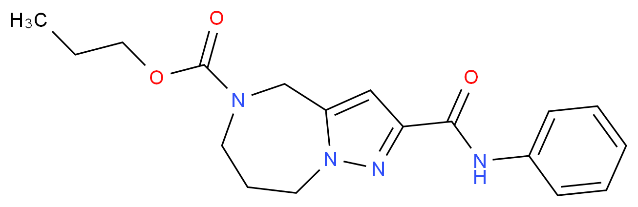 propyl 2-(anilinocarbonyl)-7,8-dihydro-4H-pyrazolo[1,5-a][1,4]diazepine-5(6H)-carboxylate_Molecular_structure_CAS_)