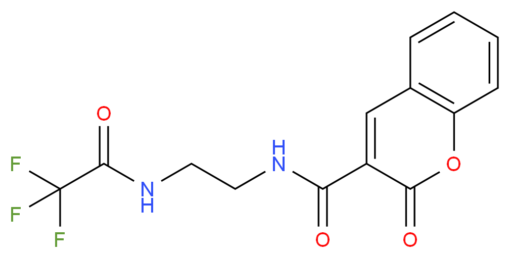 2-oxo-N-{2-[(trifluoroacetyl)amino]ethyl}-2H-chromene-3-carboxamide_Molecular_structure_CAS_)