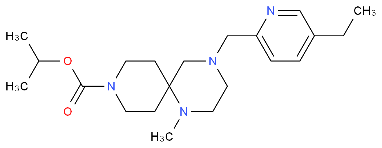 isopropyl 4-[(5-ethylpyridin-2-yl)methyl]-1-methyl-1,4,9-triazaspiro[5.5]undecane-9-carboxylate_Molecular_structure_CAS_)