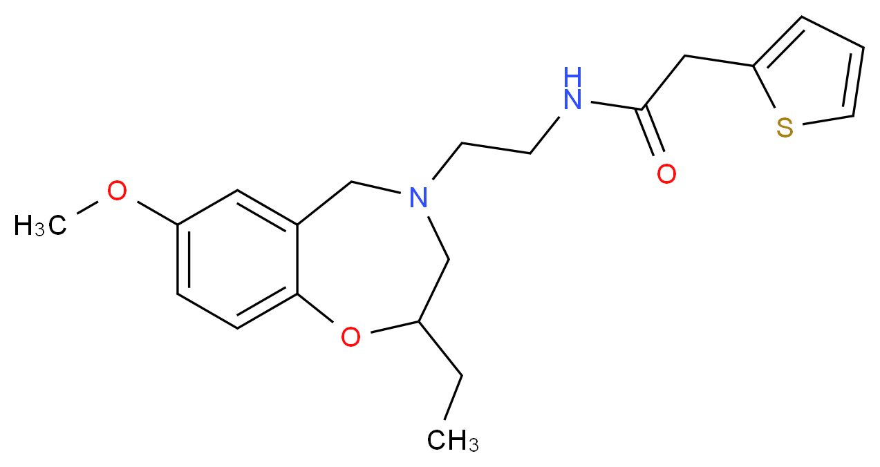 N-[2-(2-ethyl-7-methoxy-2,3-dihydro-1,4-benzoxazepin-4(5H)-yl)ethyl]-2-(2-thienyl)acetamide_Molecular_structure_CAS_)
