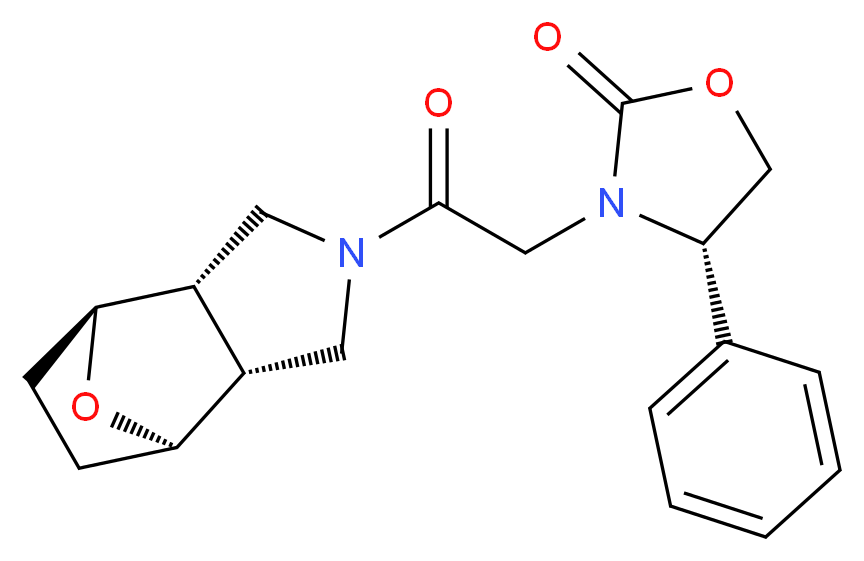 (4S)-3-{2-[(1R,2R,6S,7S)-10-oxa-4-azatricyclo[5.2.1.0~2,6~]dec-4-yl]-2-oxoethyl}-4-phenyl-1,3-oxazolidin-2-one_Molecular_structure_CAS_)