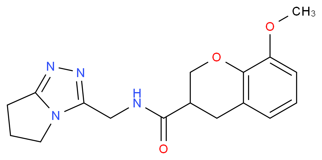 N-(6,7-dihydro-5H-pyrrolo[2,1-c][1,2,4]triazol-3-ylmethyl)-8-methoxy-3-chromanecarboxamide_Molecular_structure_CAS_)