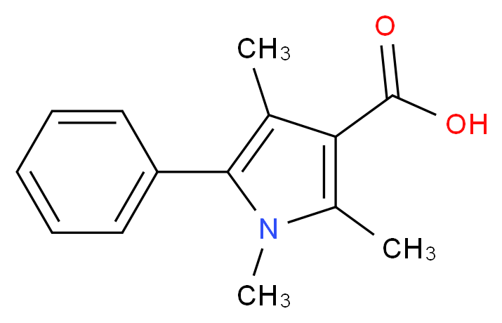 1,2,4-Trimethyl-5-phenyl-1H-pyrrole-3-carboxylic acid_Molecular_structure_CAS_)