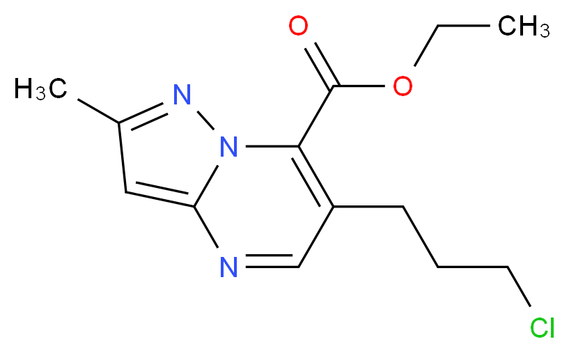 ethyl 6-(3-chloropropyl)-2-methylpyrazolo[1,5-a]pyrimidine-7-carboxylate_Molecular_structure_CAS_)