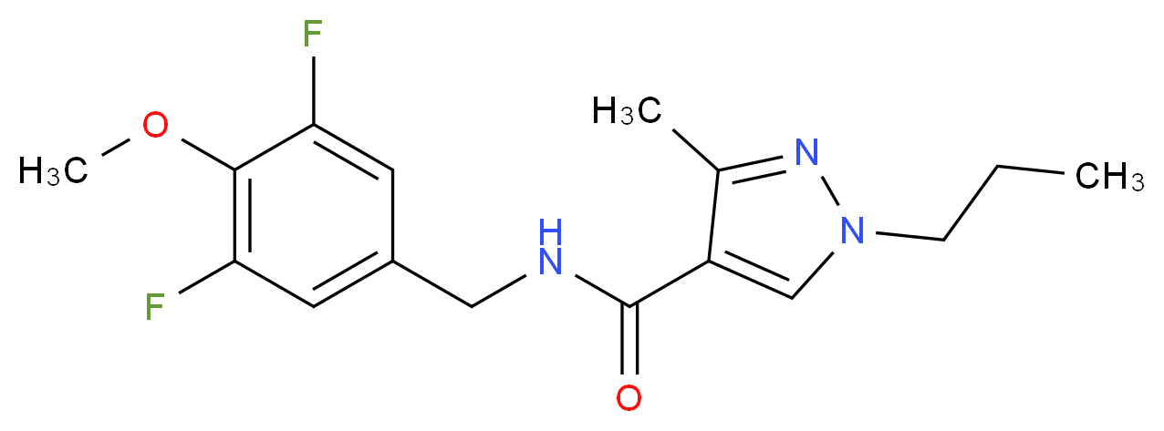 N-(3,5-difluoro-4-methoxybenzyl)-3-methyl-1-propyl-1H-pyrazole-4-carboxamide_Molecular_structure_CAS_)
