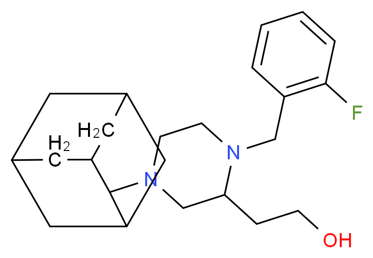 2-[4-(2-adamantyl)-1-(2-fluorobenzyl)-2-piperazinyl]ethanol_Molecular_structure_CAS_)