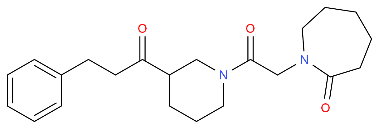 1-{2-oxo-2-[3-(3-phenylpropanoyl)-1-piperidinyl]ethyl}-2-azepanone_Molecular_structure_CAS_)