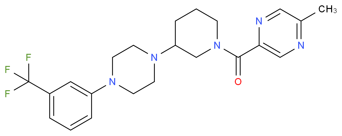 2-methyl-5-[(3-{4-[3-(trifluoromethyl)phenyl]-1-piperazinyl}-1-piperidinyl)carbonyl]pyrazine_Molecular_structure_CAS_)