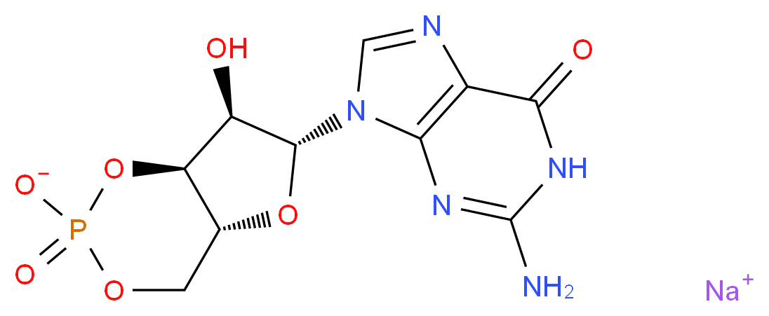 Guanosine 3′,5′-cyclic monophosphate sodium salt_Molecular_structure_CAS_40732-48-7)