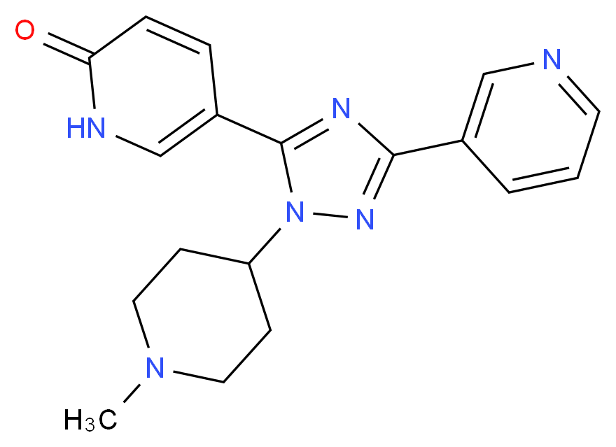 5-[1-(1-methylpiperidin-4-yl)-3-pyridin-3-yl-1H-1,2,4-triazol-5-yl]pyridin-2(1H)-one_Molecular_structure_CAS_)