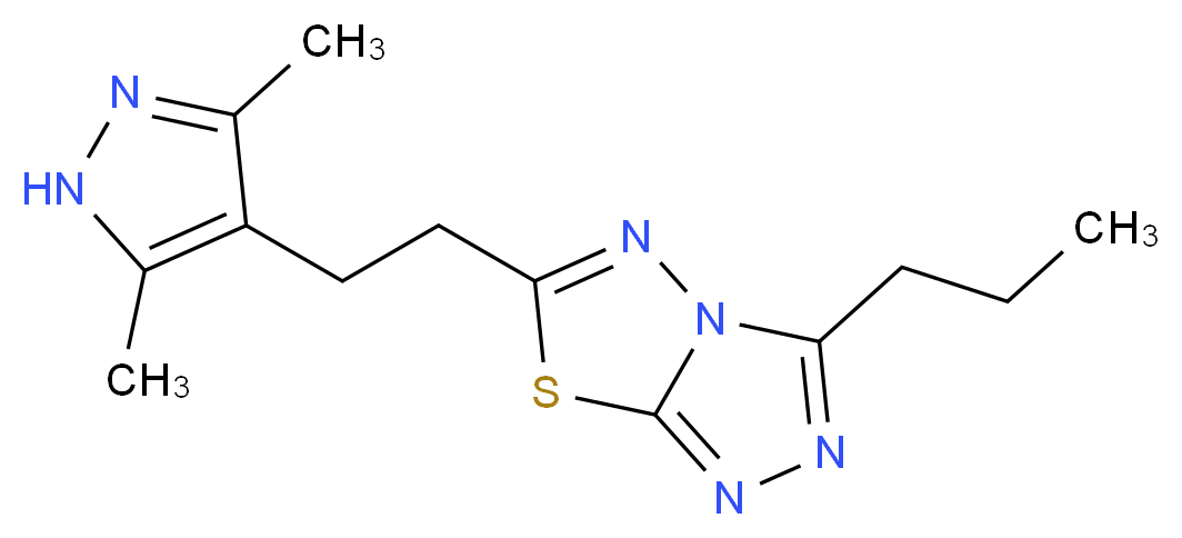 6-[2-(3,5-dimethyl-1H-pyrazol-4-yl)ethyl]-3-propyl[1,2,4]triazolo[3,4-b][1,3,4]thiadiazole_Molecular_structure_CAS_)