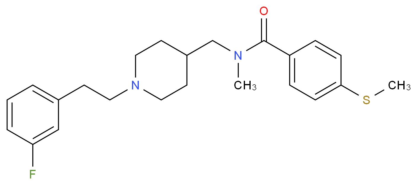 N-({1-[2-(3-fluorophenyl)ethyl]-4-piperidinyl}methyl)-N-methyl-4-(methylthio)benzamide_Molecular_structure_CAS_)