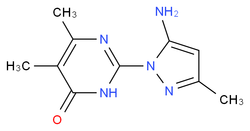 2-(5-amino-3-methyl-1H-pyrazol-1-yl)-5,6-dimethylpyrimidin-4(3H)-one_Molecular_structure_CAS_)