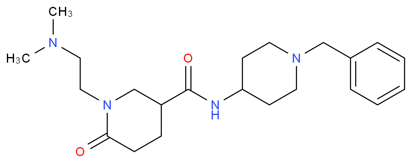 N-(1-benzyl-4-piperidinyl)-1-[2-(dimethylamino)ethyl]-6-oxo-3-piperidinecarboxamide_Molecular_structure_CAS_)
