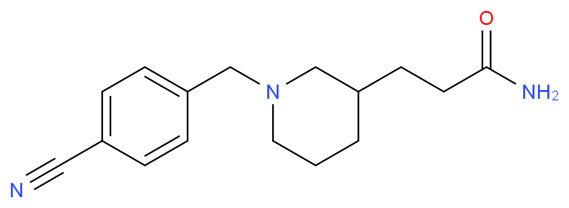 3-[1-(4-cyanobenzyl)piperidin-3-yl]propanamide_Molecular_structure_CAS_)