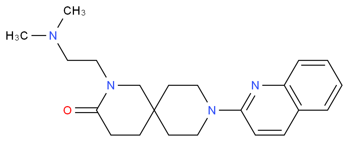 2-[2-(dimethylamino)ethyl]-9-quinolin-2-yl-2,9-diazaspiro[5.5]undecan-3-one_Molecular_structure_CAS_)