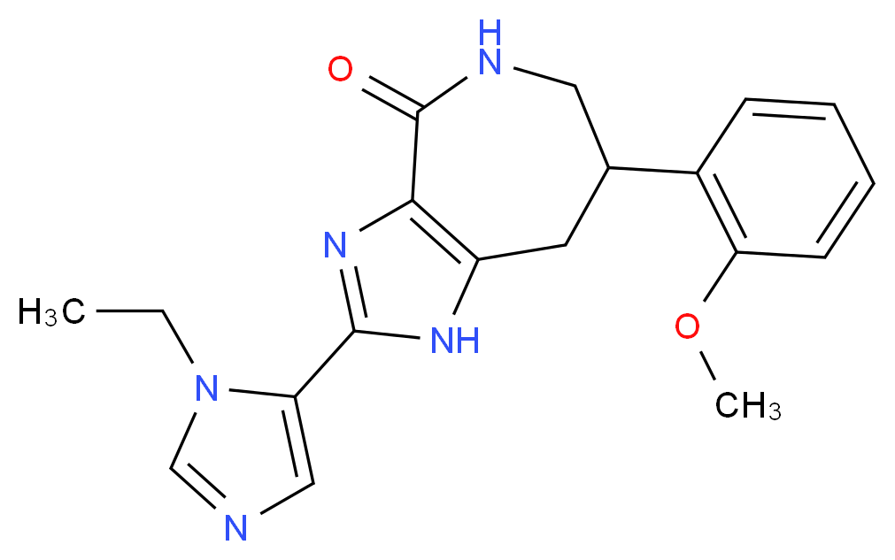 2-(1-ethyl-1H-imidazol-5-yl)-7-(2-methoxyphenyl)-5,6,7,8-tetrahydroimidazo[4,5-c]azepin-4(1H)-one_Molecular_structure_CAS_)