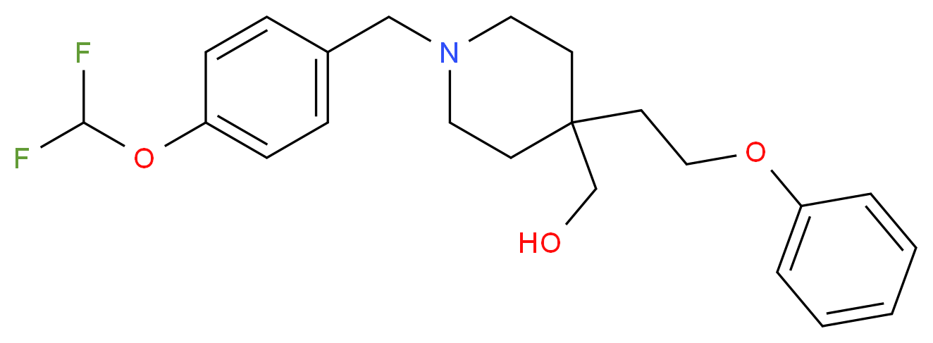 [1-[4-(difluoromethoxy)benzyl]-4-(2-phenoxyethyl)-4-piperidinyl]methanol_Molecular_structure_CAS_)
