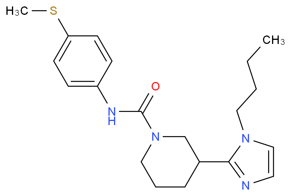 3-(1-butyl-1H-imidazol-2-yl)-N-[4-(methylthio)phenyl]piperidine-1-carboxamide_Molecular_structure_CAS_)